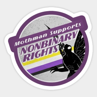 Nonbinary Pride Mothman Sticker